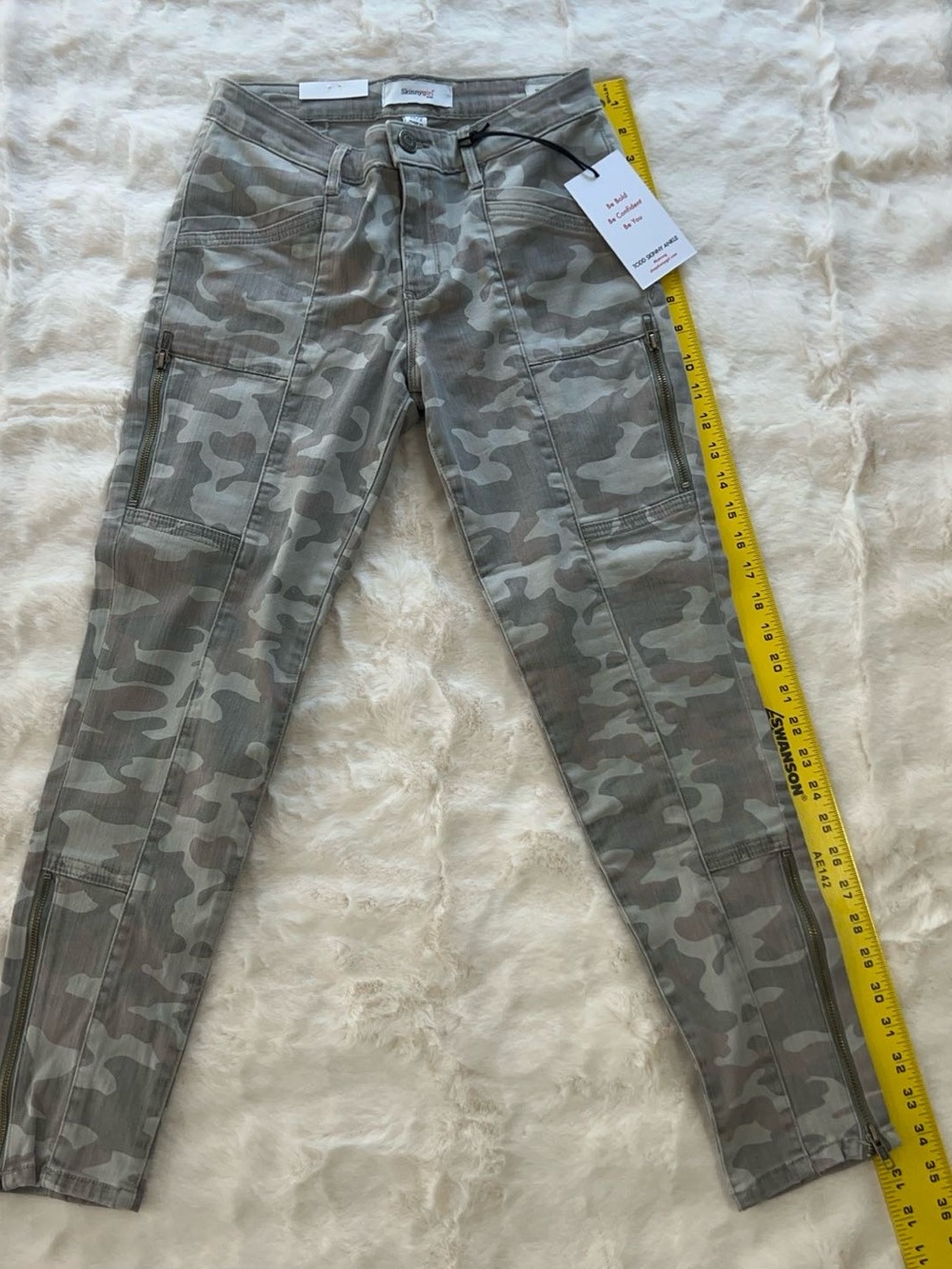 Skinnygirl Gray Camo Utility Skinny Jeans